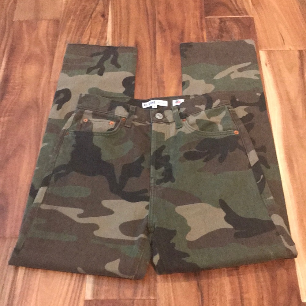 REDONE High Rose Stove Pipe Jeans NWOT